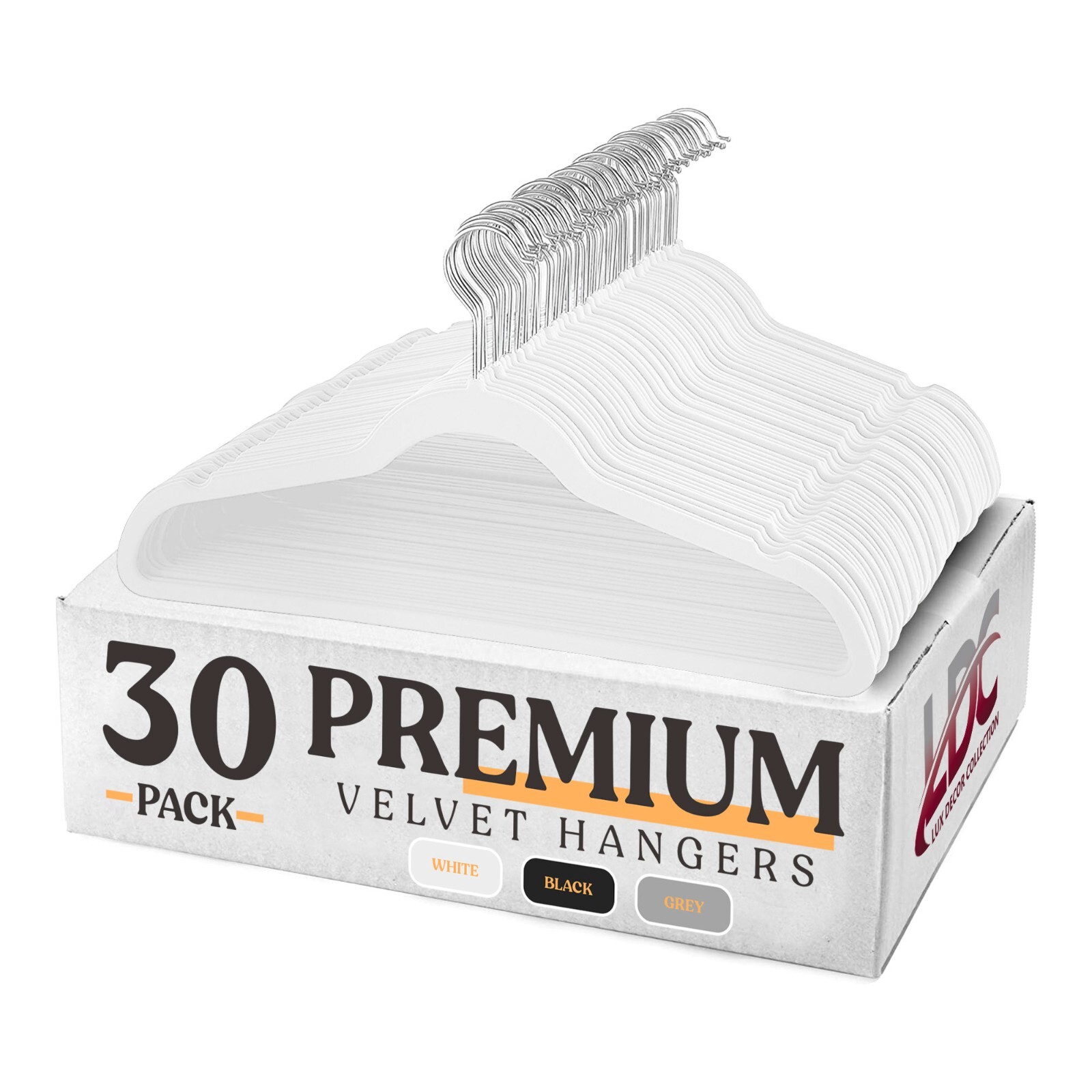 30/50 Pack Velvet Cloth Hangers Premium Lightweight Space Sever Non Slip Hanger