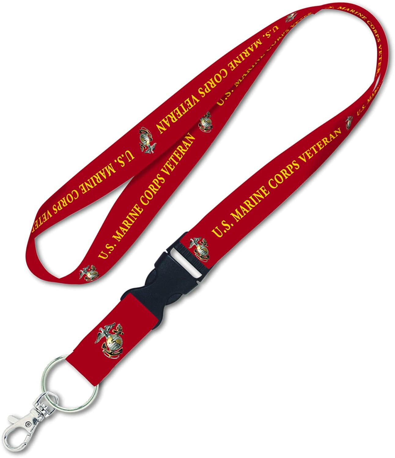 NEW USMC U.S. Marine Corps Veteran Breakaway Lanyard with Metal Lobster Claw.