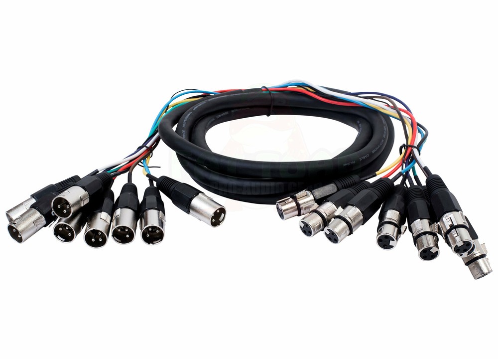 XLR Snake Cable Patch (10ft X 8 Channels) by FAT TOAD | Studio Stage, Live Sound