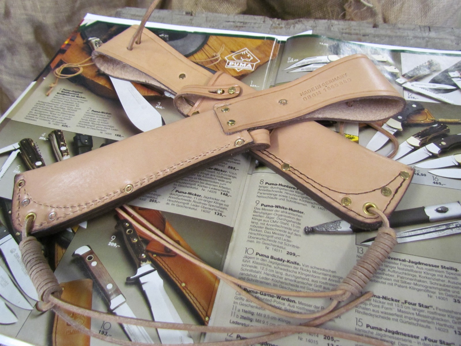 PUMA KNIFE SHEATH. GENUINE SOLINGEN for PUMA KNIFE WHITE HUNTER 6375.