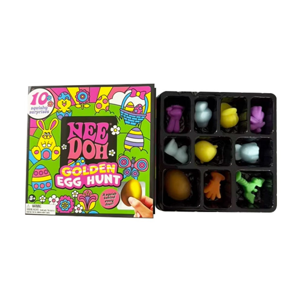 NeeDoh Easter Golden Egg Hunt Mystery (10 Squishy Surprises!) Toy Gift New