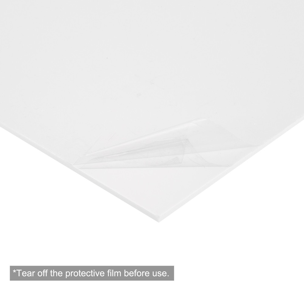 ABS Plastic Sheet 12 x 8 x 0.06" ABS Styrene Sheets White 3 Pcs