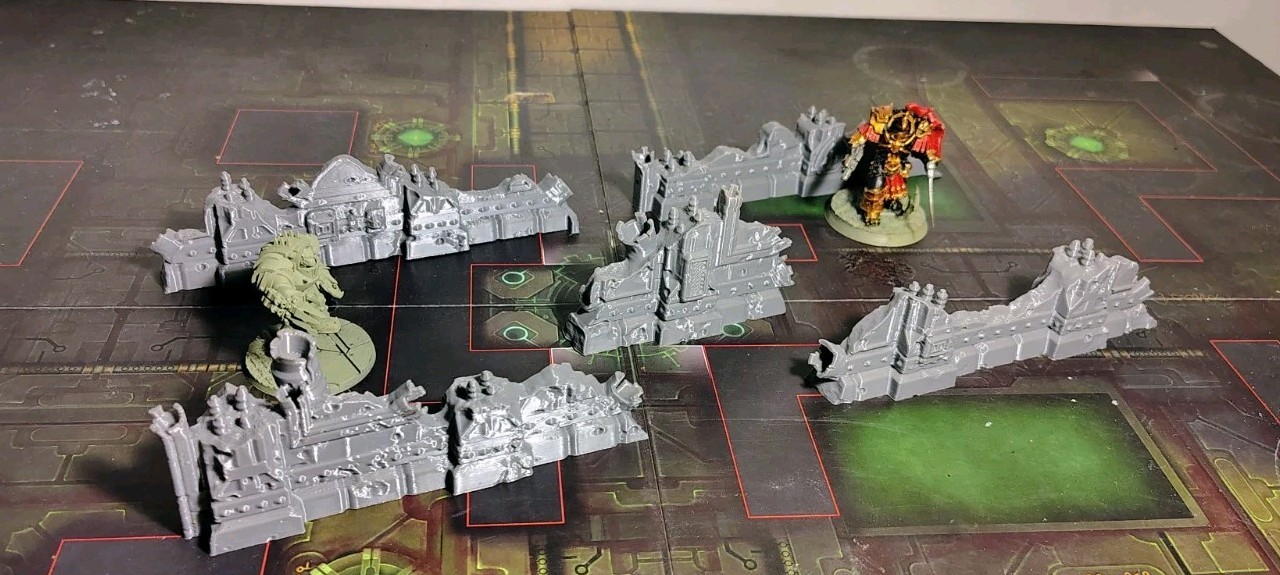 5 Piece Ruin Terrain Set Perfect For Warhammer 40k Kill Team Trench Crusade