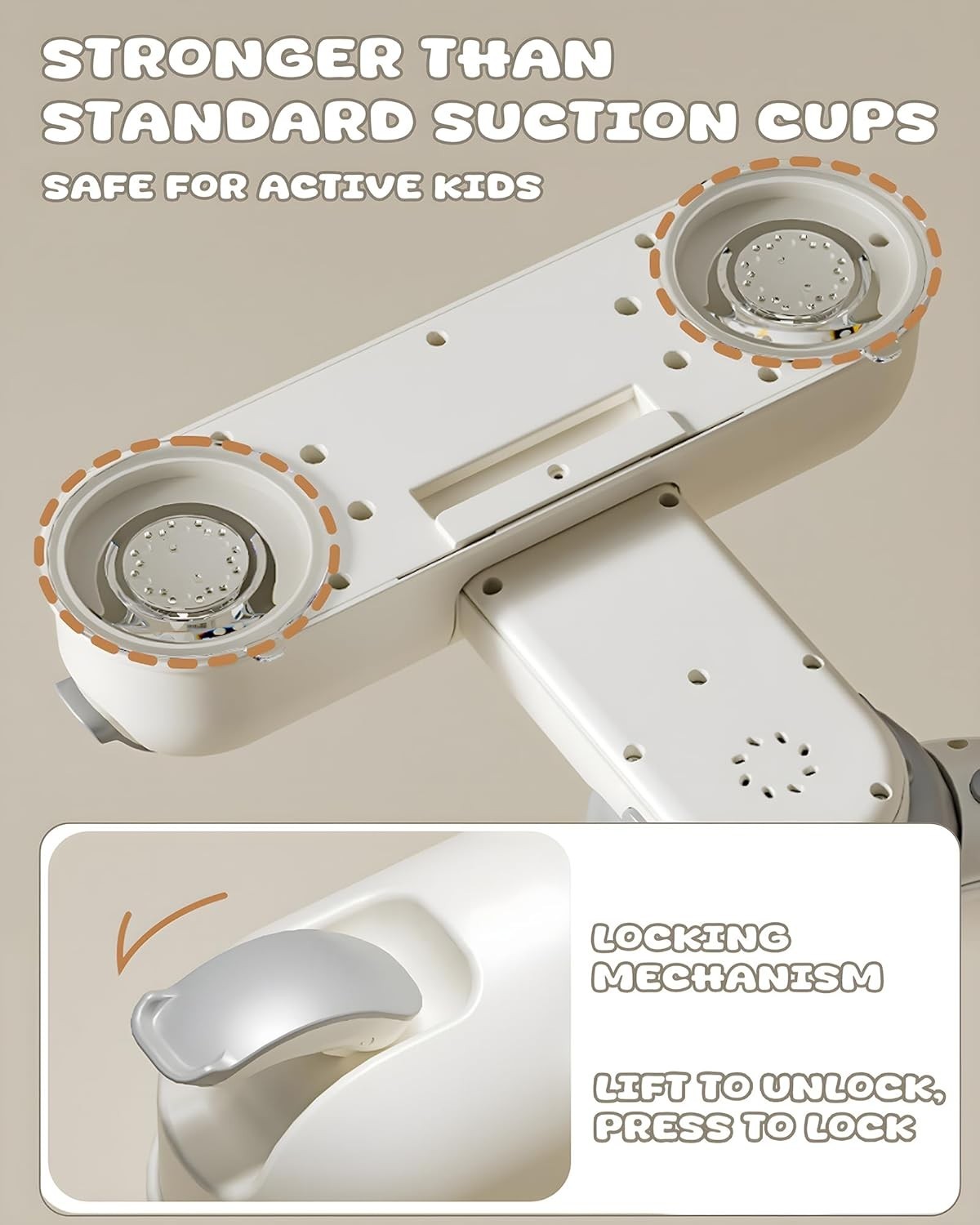 Foldable Baby Shower Support Seat with Strong Suction for Infants 6+