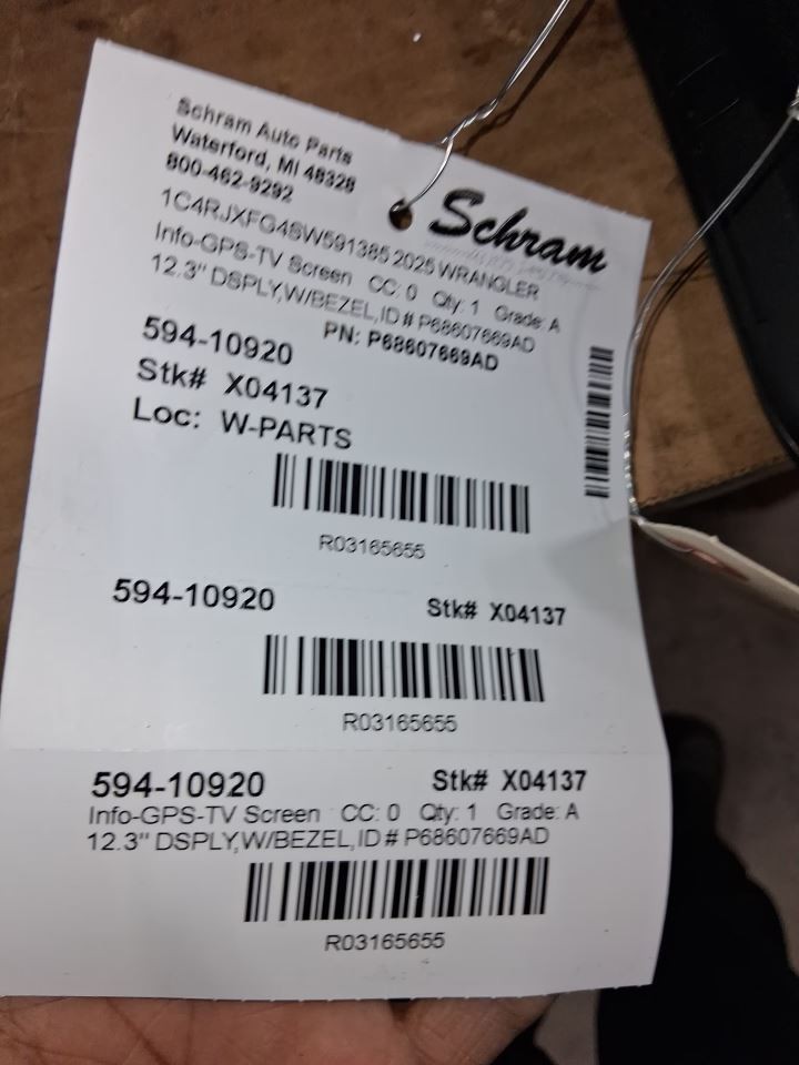 WRANGLER 2025 Info-GPS-TV Screen 3165655