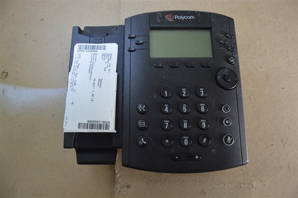 Polycom VVX 311 VOIP Desktop Telephone SEE NOTES