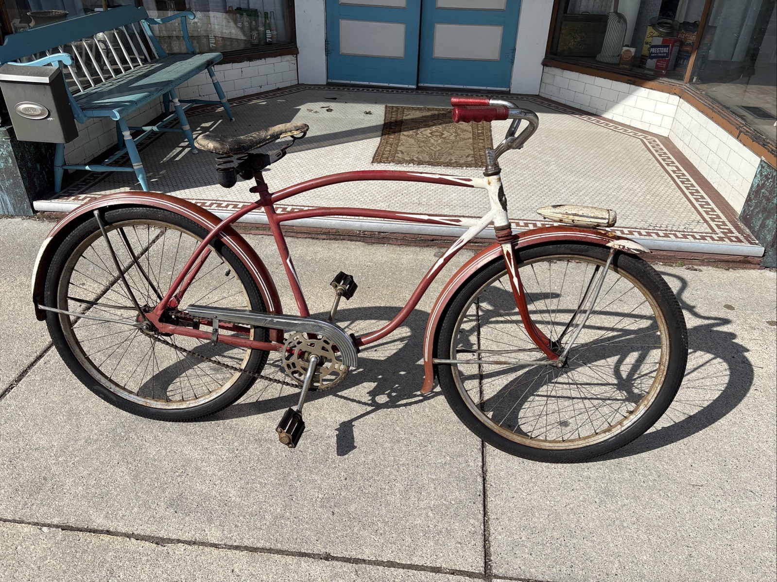 Vintage Rollfast Balloon Tire Straight Bar Skip Tooth Men’s Bicycle 1950s