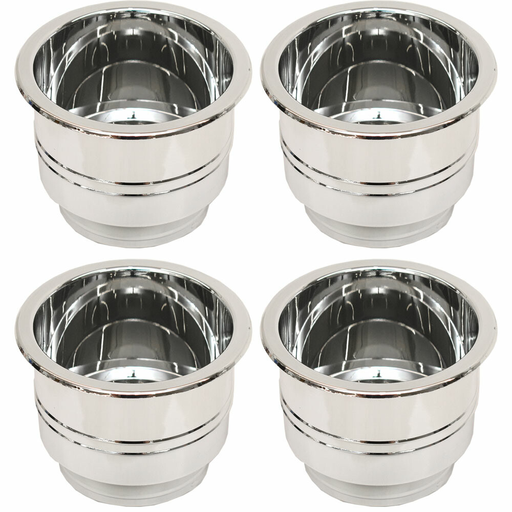 Jet Technologies Boat Cup Holders 7026-CHR | Chrome Plastic (4 PC)