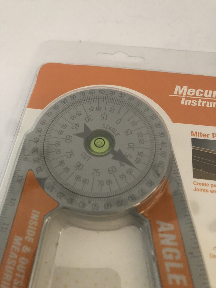 Miter Protractor Angle Gauge Inside/Outside Measuring Miter Cuts Carpentry Crown