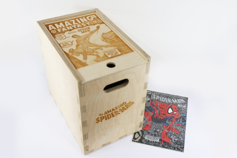 Spider-man Timber Comic Storage Box *Comics Not Included