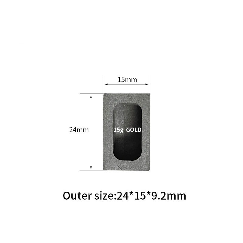 For Melting Casting Refining Silver Mini Ingot Bar Graphite Mould Crucible
