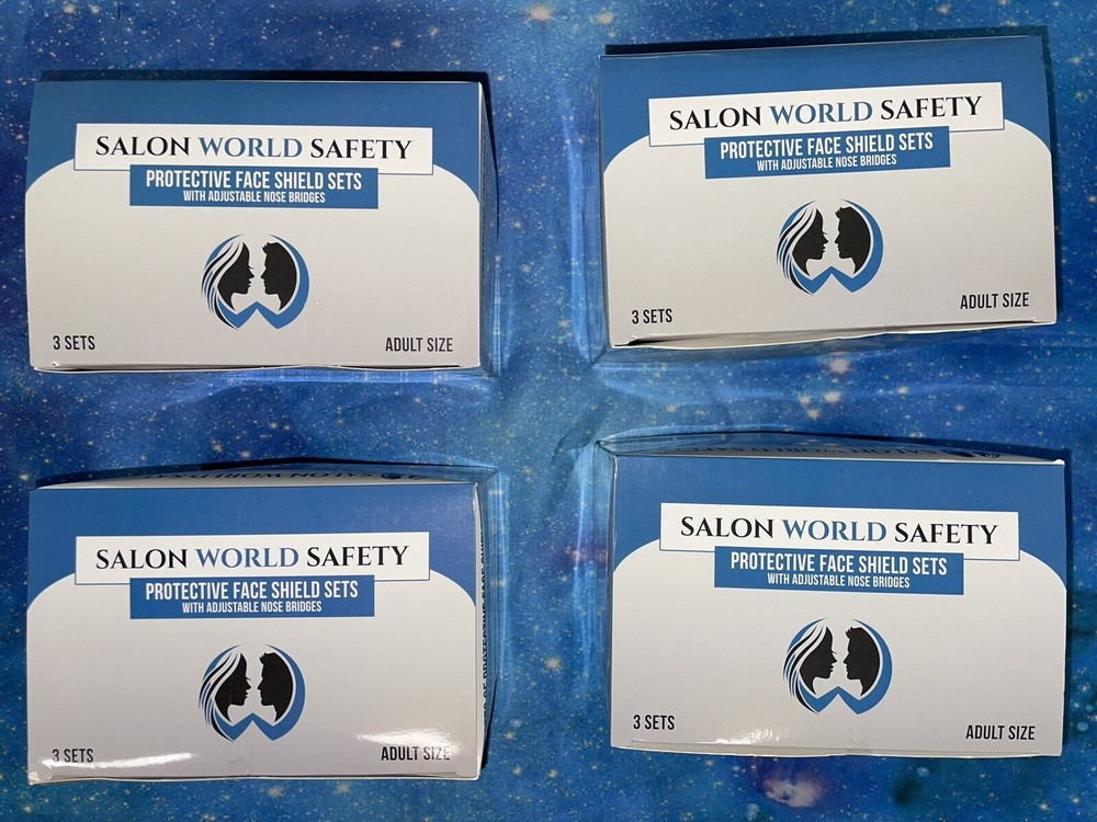 PROTECTIVE FACE SHIELD SETS Lot Of (4) Boxes