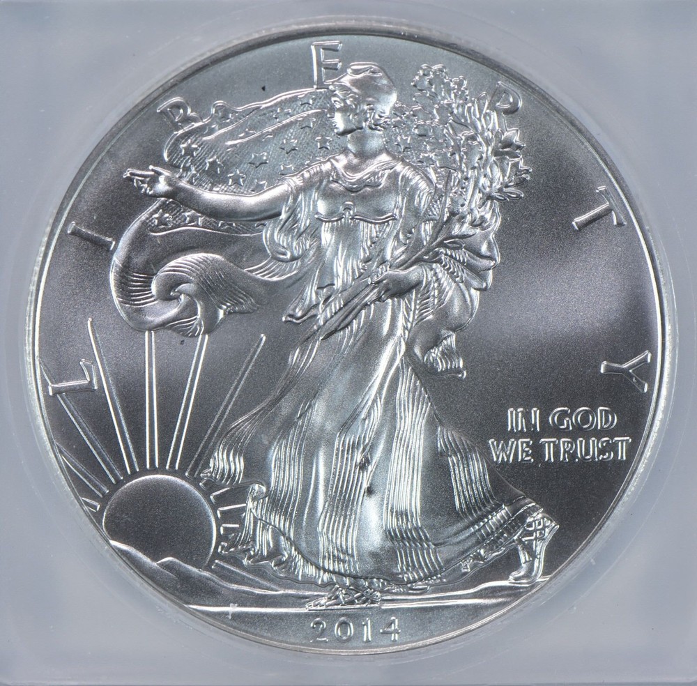 2014 American Silver Eagle MS70 ICG