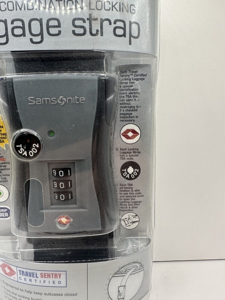 Samsonite Luggage strap: TSA light code activation