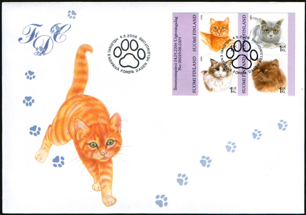 Finland FDC 2006 Cats Booklet Mint