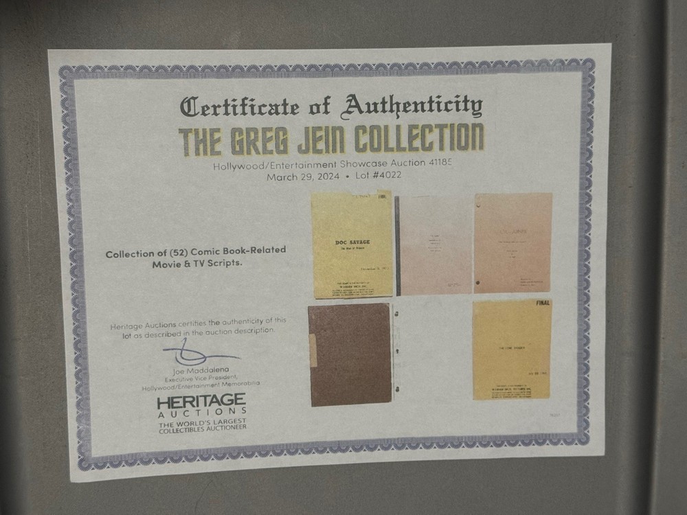 DC THE SHADOW SCRIPT ORIGINAL 1987 UNPRODUCED MOVIE PROJECT HANDWRITTEN NOTES