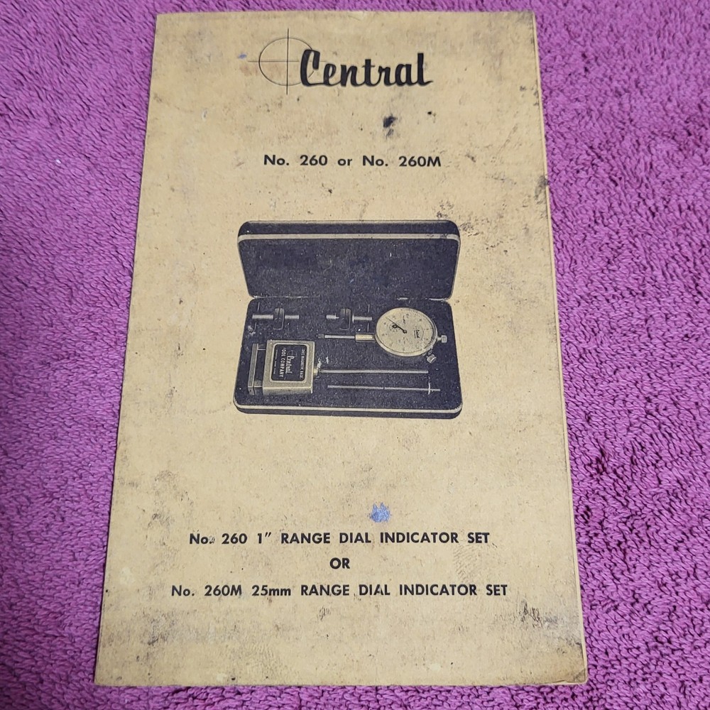Vintage Central Tools Precision Dial Indicator Set
