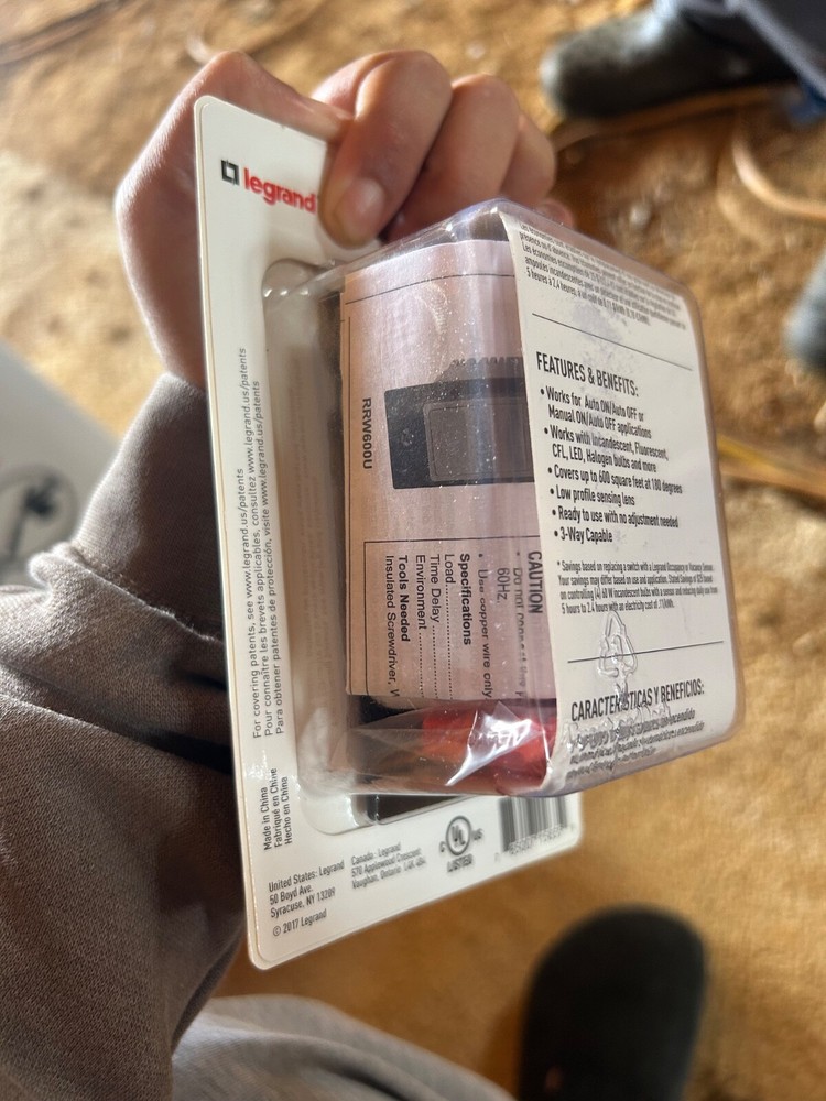 Motion sensor light switch