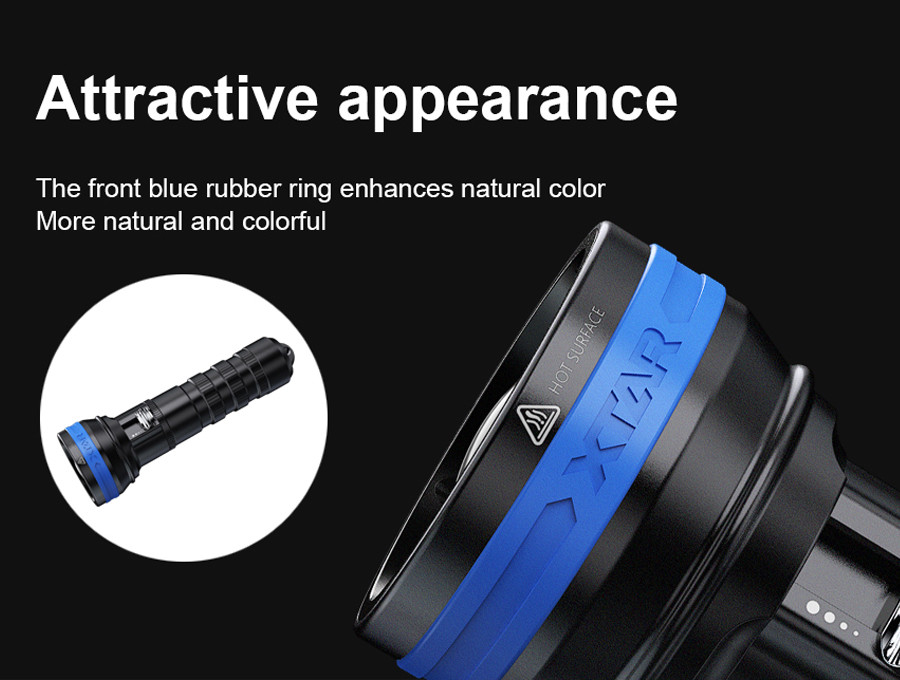 XTAR D06 1200 Flood Beam Scuba Diving Flashlight Torch