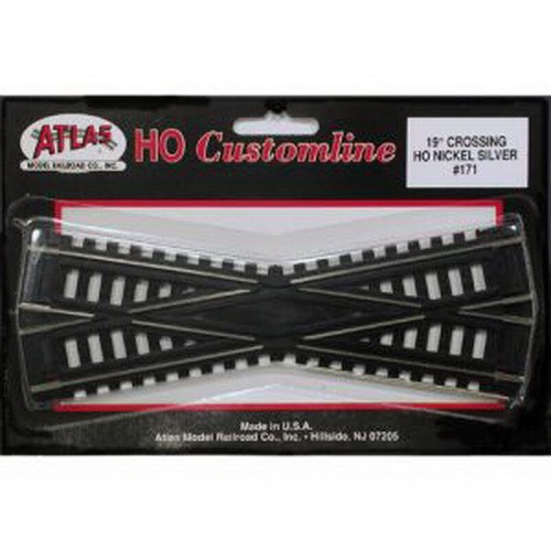 Atlas 171 HO Scale Custom-Line Code 100 Nickel Silver 19 Degree Crossing