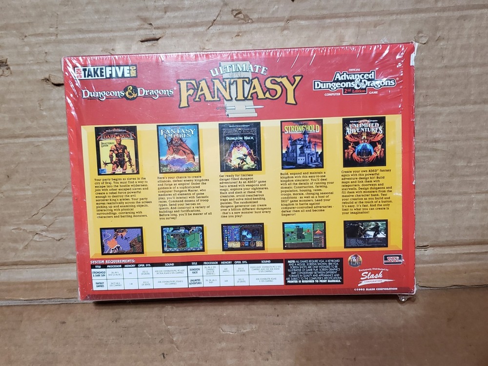 Advanced Dungeons & Dragons Ultimate Fantasy Collection NOB MISSING ONE DISK