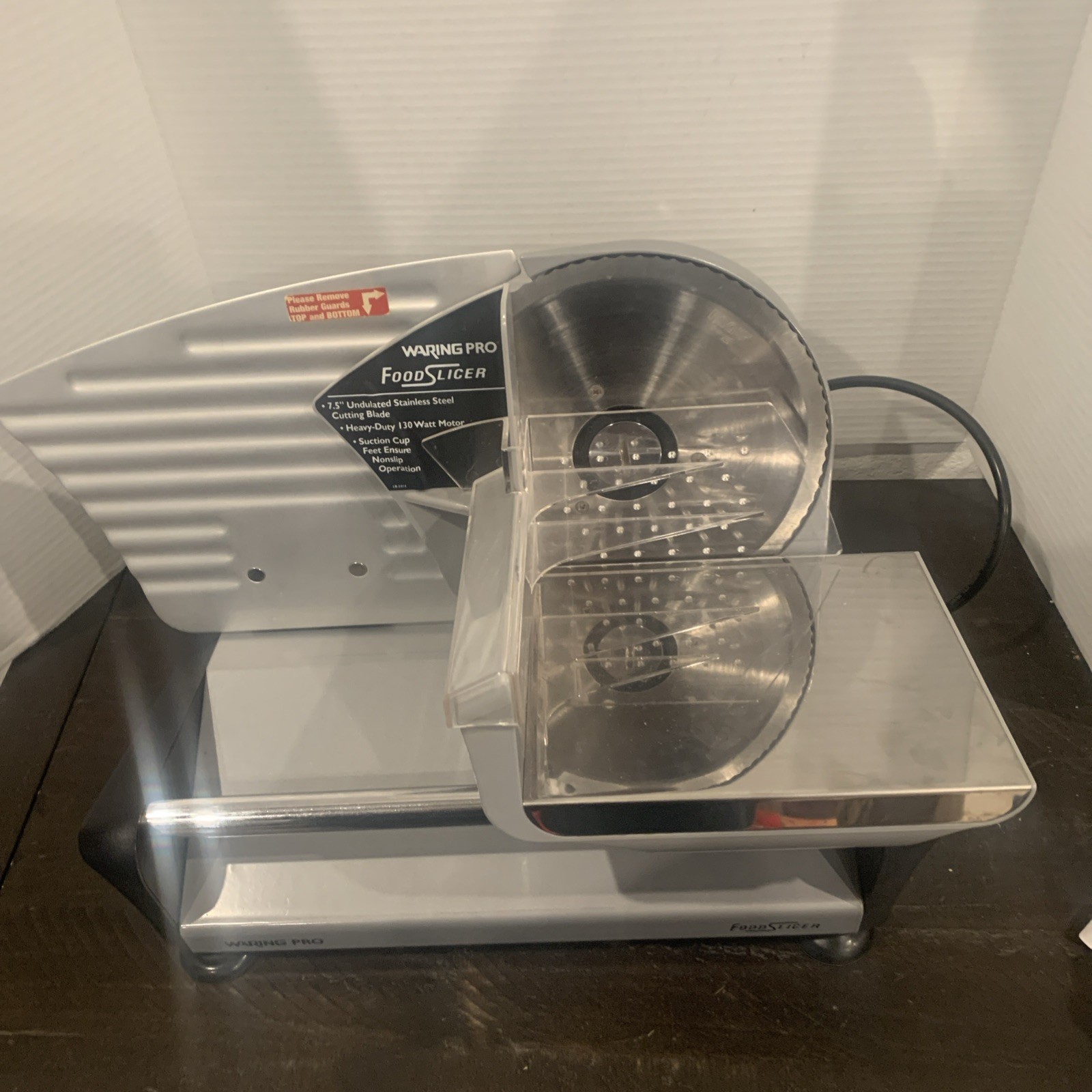 Waring Pro FS150 Professional Electric Food Slicer Premium Coated Steel Aluminum