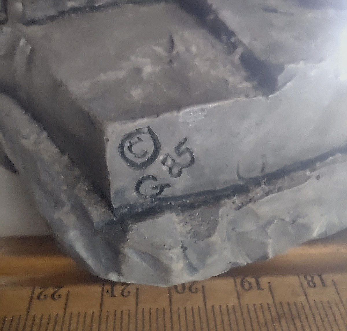 Vintage Signed G 85 Soapstone Alaska Inuit Man With Dog & Sled Sculpture