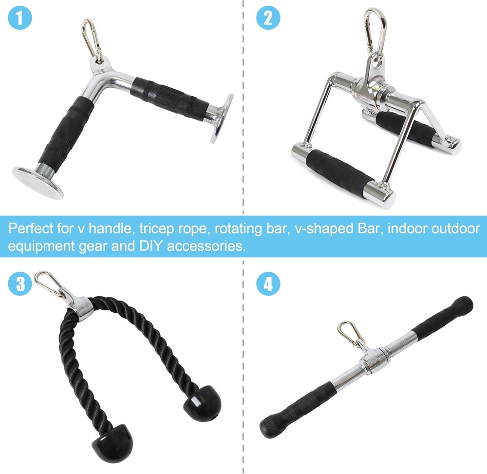 Triceps Pull Down Attachment, Cable Machine Accessories for Home Gym, LAT Pul...