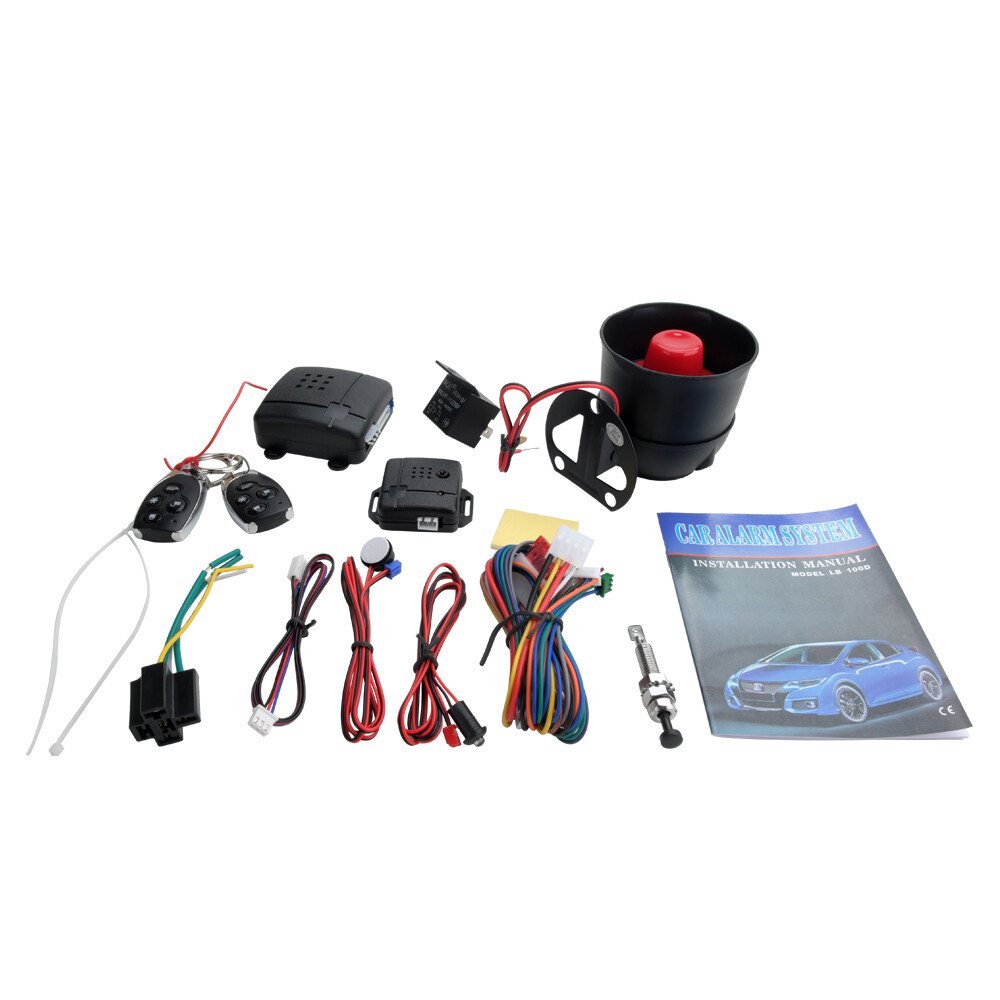 Keyless Entry Car Alarm Security System, 2 Key Fob Remote Controls