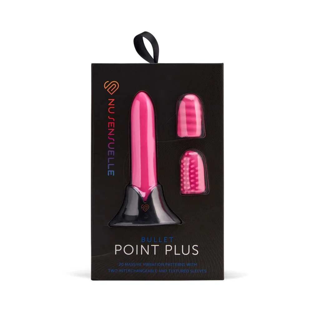 Sensuelle Point Plus 20 Function Rechargeable Bullet Vibe & Silicone Tips