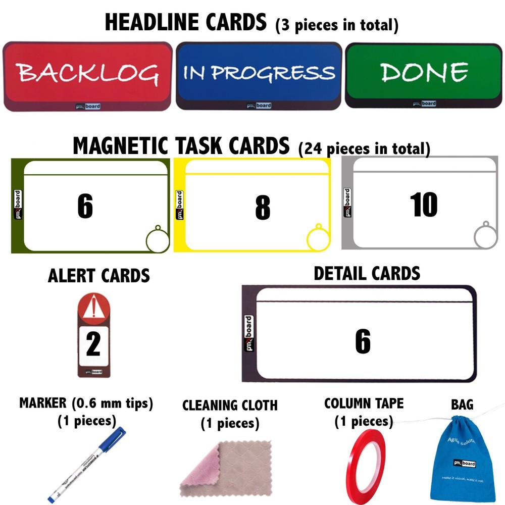 Home Kanban Board Set, Scrum Board Set