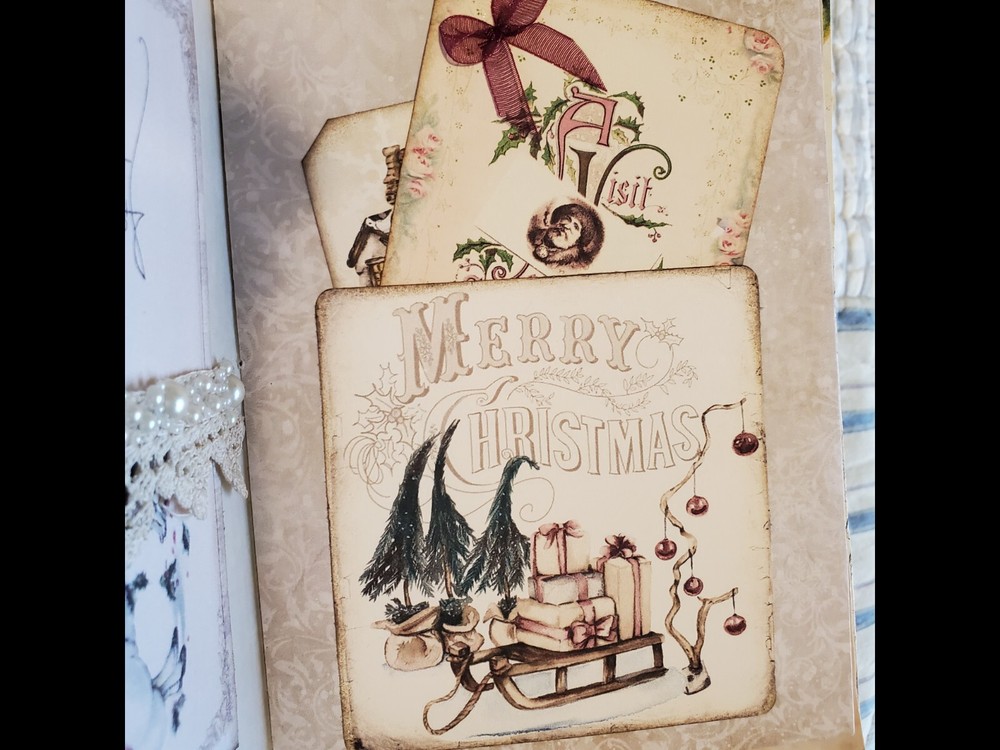 Completed Large Art / Junk Journal Christmas Handmade