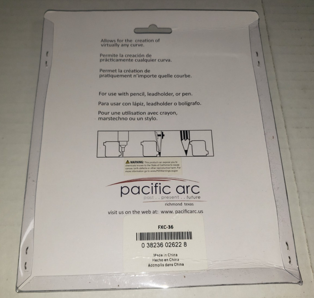 Pacific Arc Flexible Curve 36" Inking Edge for Drawing & Pattern Making FXC-36