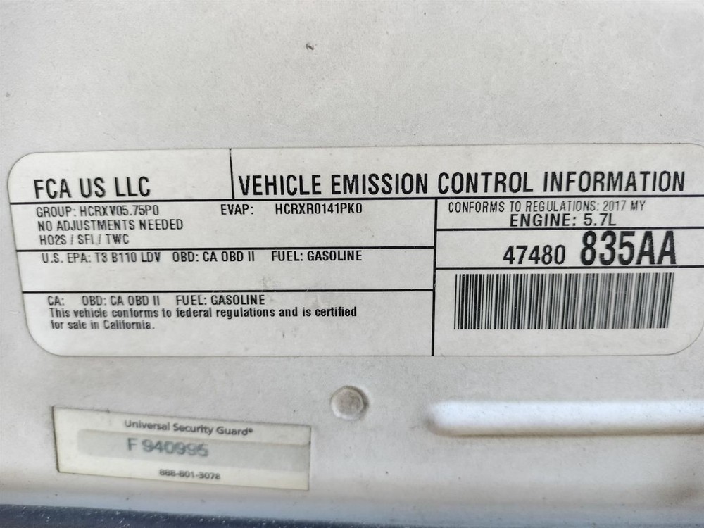 DASH WIRE HARNESS OEM 2017 DODGE CHARGER