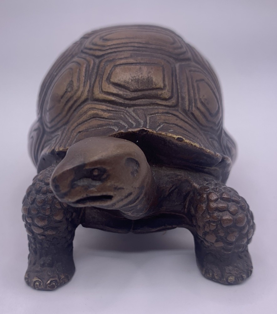 Bronze Tortoise Turtle Signed Chipraus Figurine