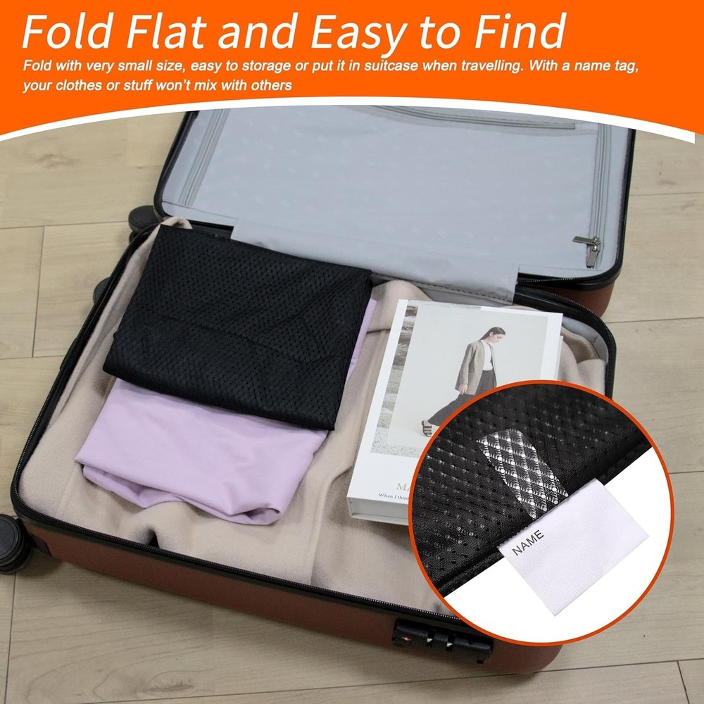 Durable Large Laundry Storage Bags with Drawstring Closure - 50 lbs Capacity