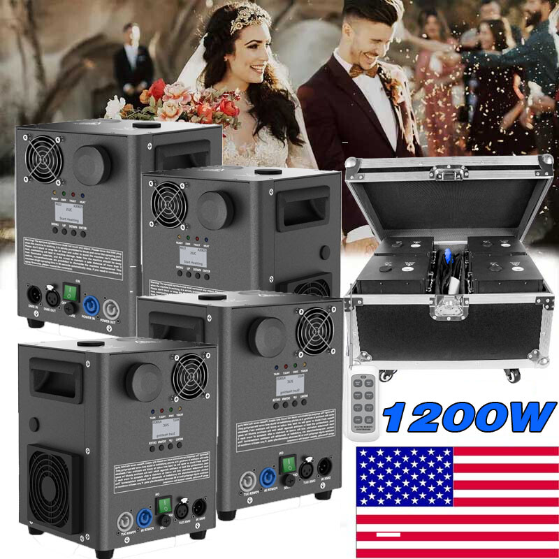 Large Cold Spark Firework Machine 1200W Stage Effect DMX 4PCS with Flight Case
