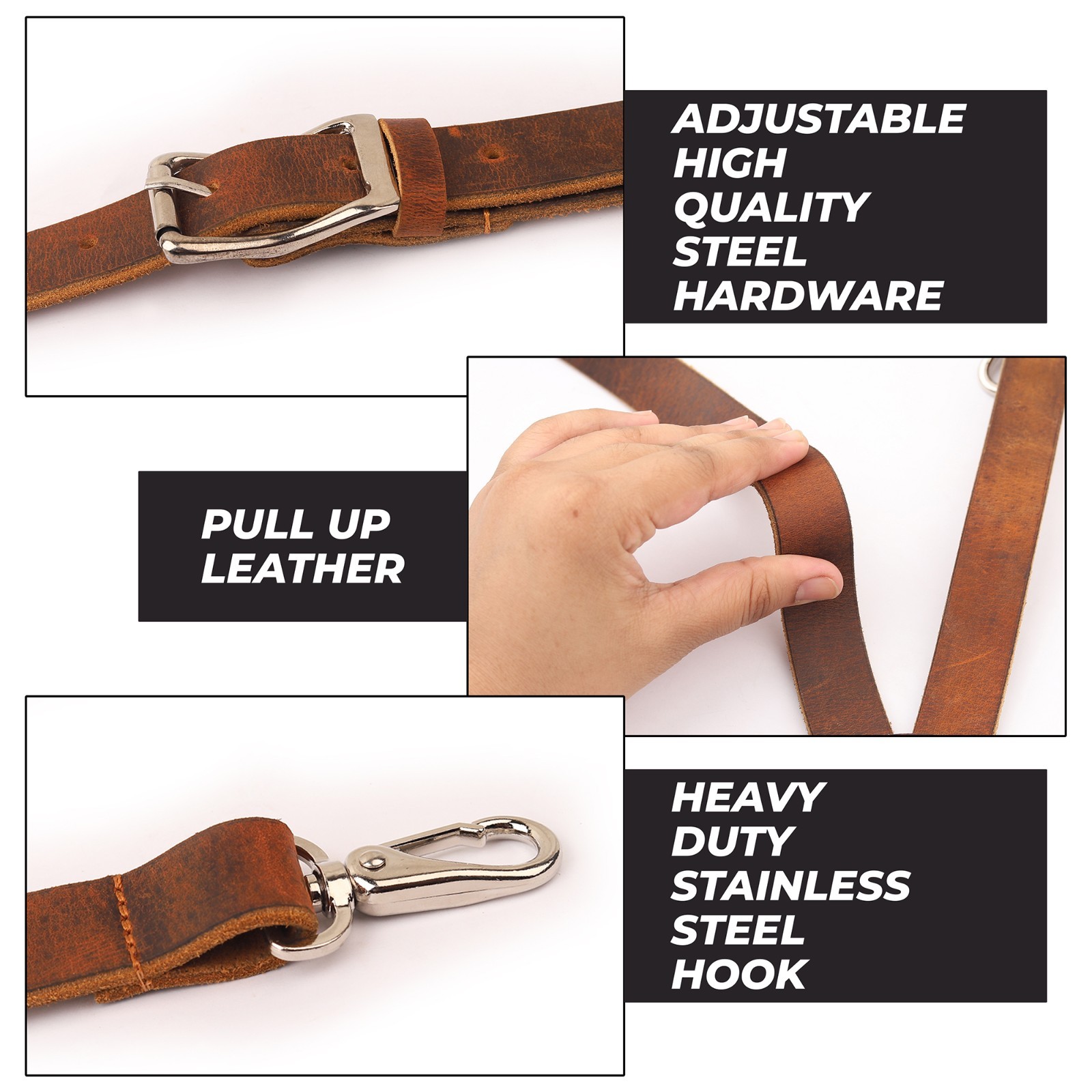 NUTUCH Grain Buffalo Leather Suspender for Men | Vintage Suspenders