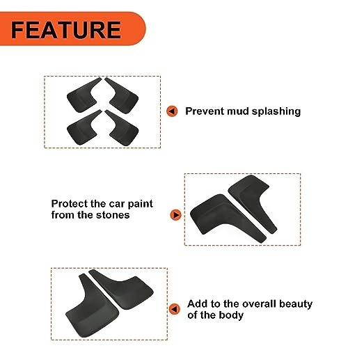 Mud Flaps Splash Guards Compatible with 2001-2014 Chevy Chevrolet