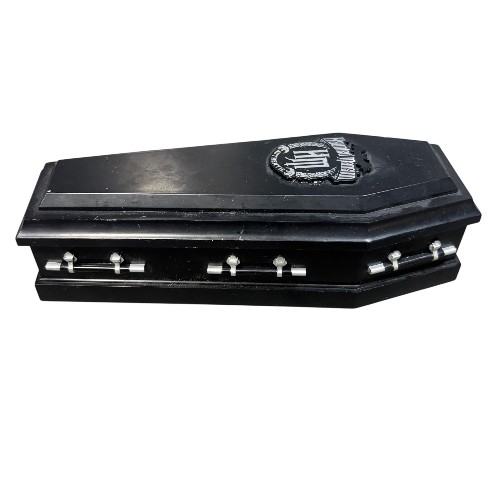 Disney Parks Haunted Mansion HM Authentic Coffin Pen Case Box Purple Velvet