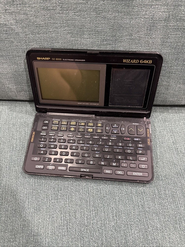 Sharp Wizard OZ-8000 64kb Electronic Organizer - Untested - FOR PARTS ONLY