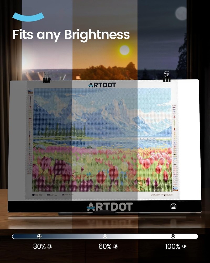 A2 LED Light Pad for Diamond Art USB Powered Light Board Kit, Adjustable