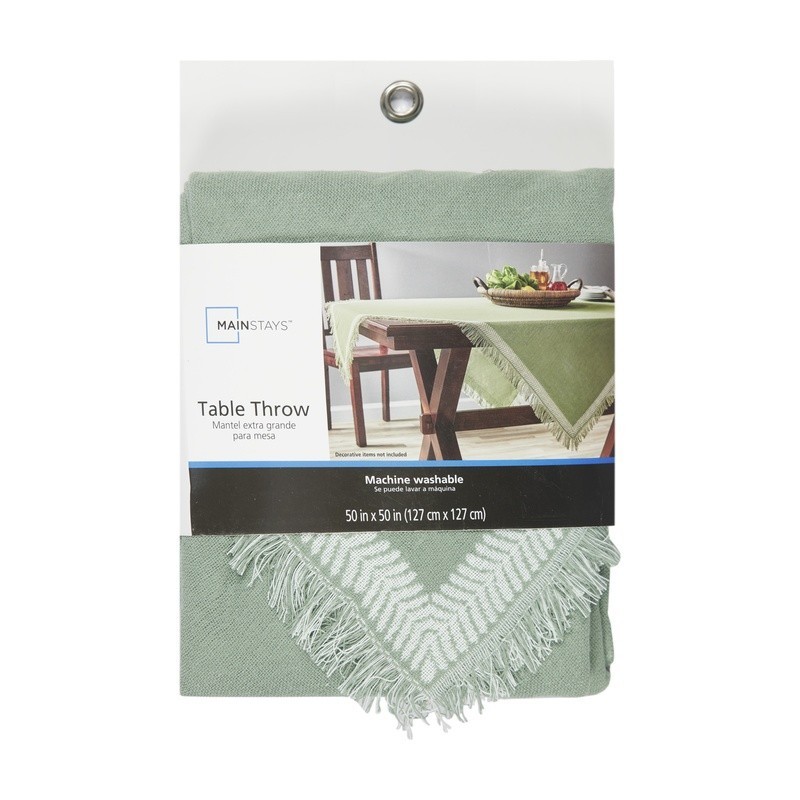 Woven Cotton Table Throw Spring Dining Room Machine Washable Accent Decor New