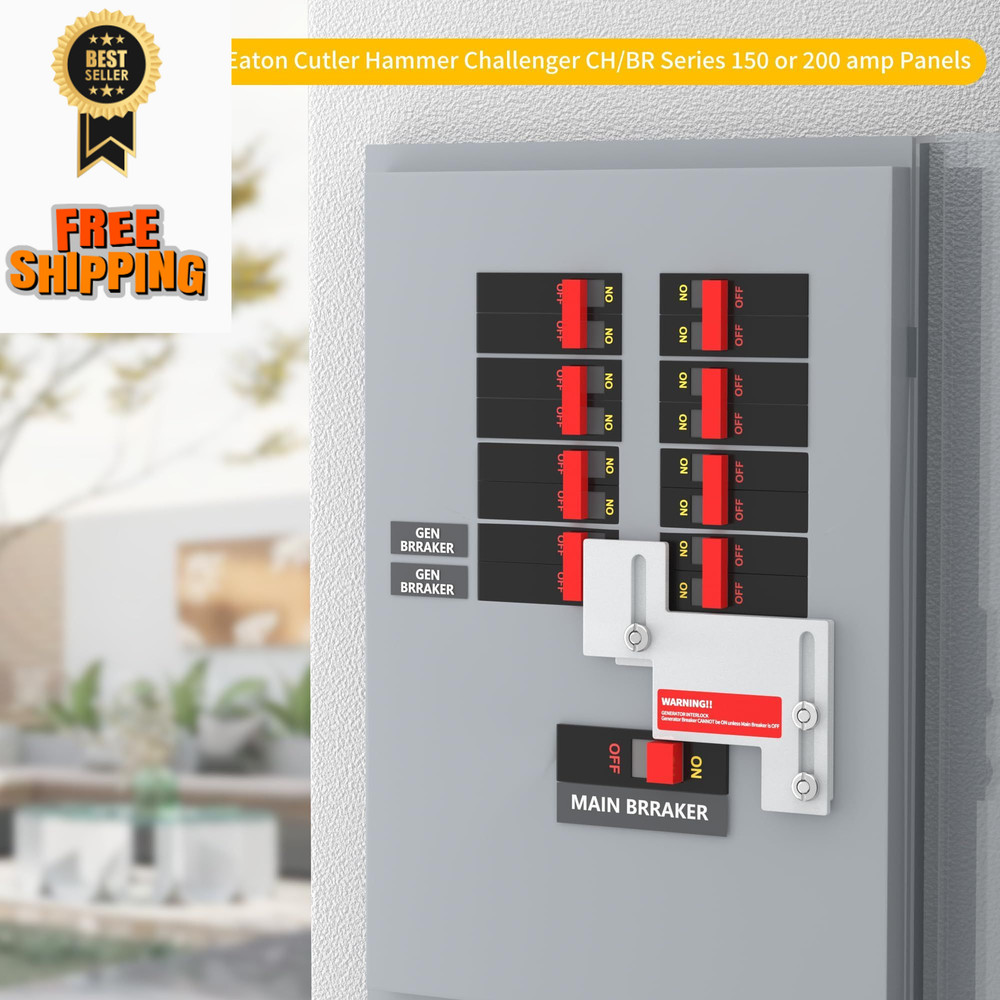 Generator Interlock Kit Compatible with Eaton Cutler Hammer Challenger...