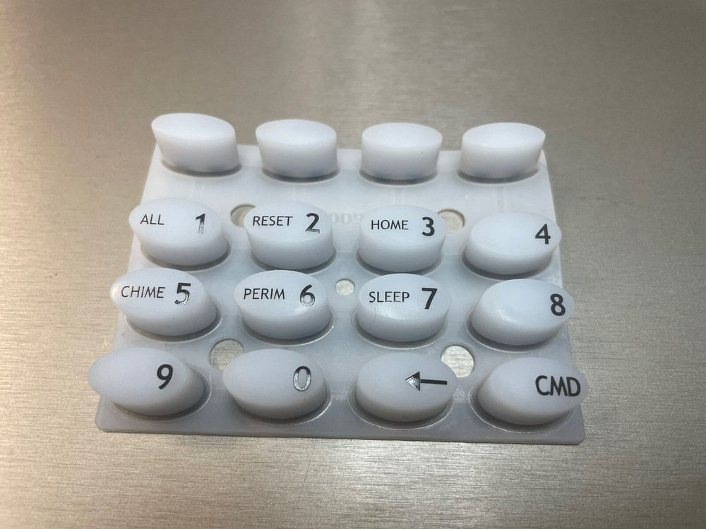 DMP Silicone Rubber Keypad replacement, Translucent White, AQUALITE SERIES, New