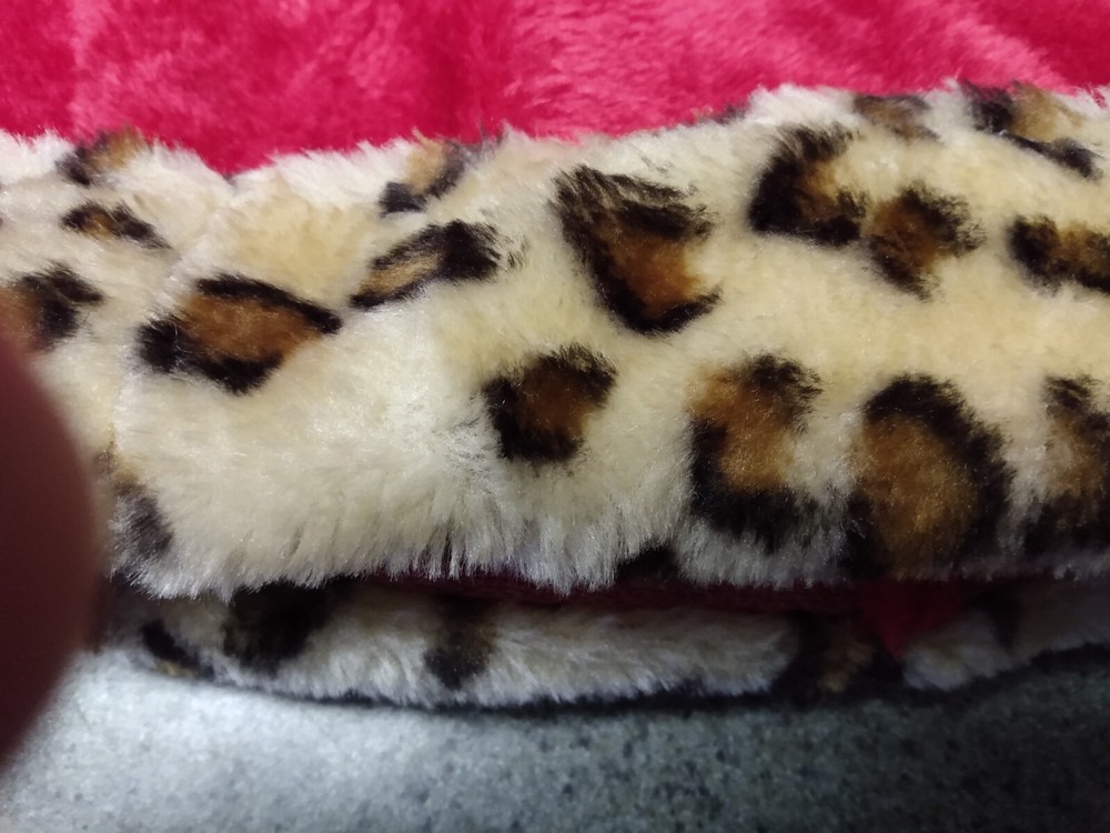 2 Santa Hats Red With Leopard Print