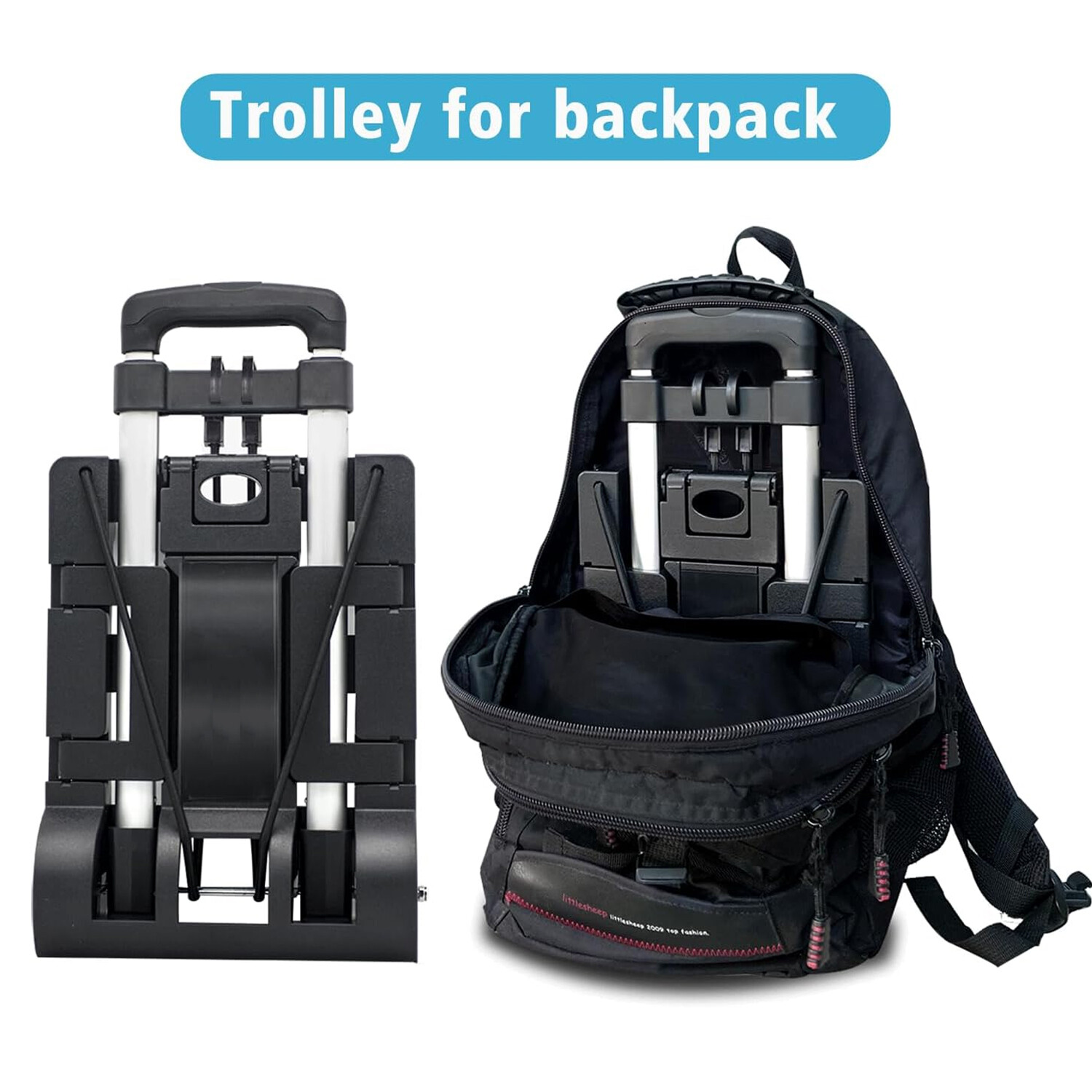 Small Folding Hand Truck Dolly Wheels Lightweight Aluminum Foldable Luggage Cart