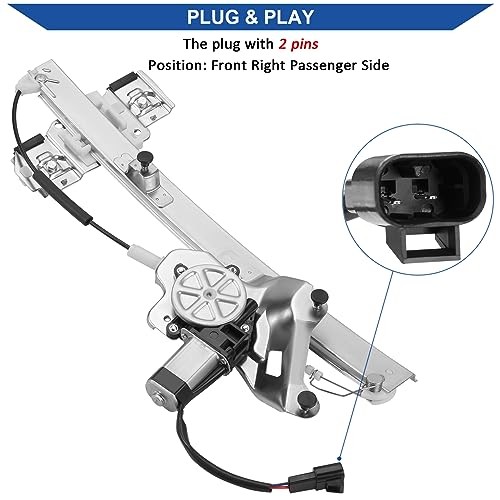741-761 Power Window Regulator with Motor Assembly Front Right Passenger Side