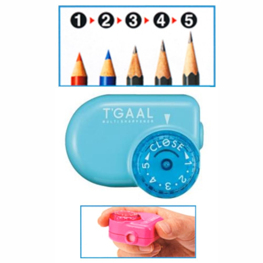 KUTSUWA STAD T'GAAL Angle Adjustable Pencil Sharpener, Translucent Purple
