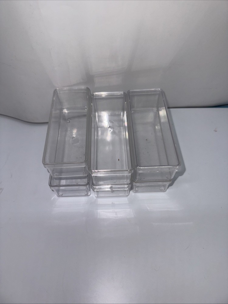 Risk Replacement 6 Plastic Storage Boxes & Lids – Clear Container